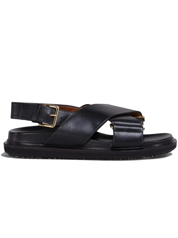 Marni Fussbett Sandaler, Black